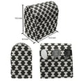 thumbnail image 5 of Minimalist Lounger Chair Bag, Geometric Curved Groovy Shapes Contemporary Classic Lattice Design, High Capacity Storage with Handle Container, Lounger Size, Ivory and Charcoal Grey, by Ambesonne, 5 of 5