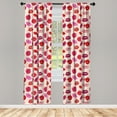 thumbnail image 3 of Ambesonne Kiss Curtains, Vivid Colored Lips Glamour, Pair of 28"x63", Pale Rose and Multicolor, 3 of 5