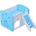 thumbnail image 2 of Cage Villa en PVC pour Petits Animaux, Idéale pour Hamster, Cochon d'Inde, Chinchilla, Hérisson, Écureuil, Mesure 14X11X11CM avec Fonction Relaxante 1Pcs, 2 of 5