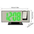 thumbnail image 3 of Projection Alarm Clock New Mirror Large Screen Display Silent Sleep Electronic Clock Multifunctional Intelligent Digital Nightlight Desk Clock, 3 of 7