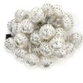 thumbnail image 2 of Cadena de luces LED para interiores alimentadas eléctricamente con bolas de plata marroquíes, toma de luz de cadena de 10 m, luces de cadena para dormitorios, bodas, 2 of 4