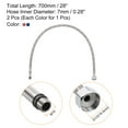 thumbnail image 2 of Conector de línea de suministro de grifo Uxcell de 28", G1/2 hembra x M10 macho, manguera de suministro de agua trenzada de acero inoxidable 304, 2 paquetes, 2 of 7