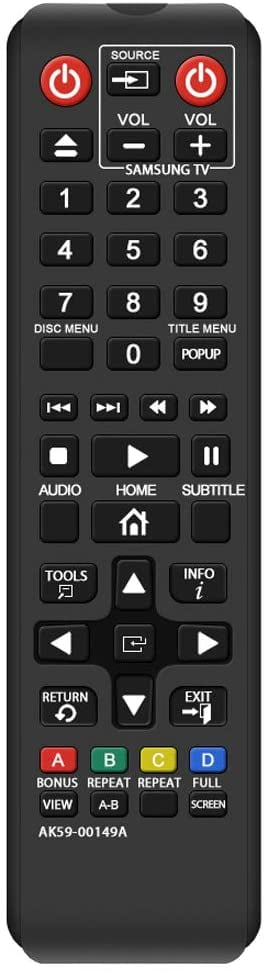 BD-YLW RemoteControl AK59-00149A Fernbedienungen für Samsung Blu-Ray BD-FM57C 