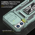 thumbnail image 5 of Dteck Case For iPhone XR,Magnetic Armor Shockproof Ring Stand Slide Camera Lens Protector Hard PC Cover,Darkgreen, 5 of 7