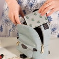 thumbnail image 5 of PU Leather Zipper Card Case Credit Card Holder Small Wallets Emerald Green Hearts Pattern, 5 of 7
