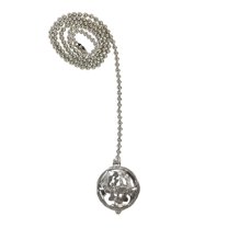 Royal Designs 24 Inch Adjustable Ceiling Fan Pull Chain Extension with Glimmering Star Ornament, Chrome