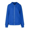 thumbnail image 4 of Sudadera con capucha SCZ con cremallera de manga larga azul 3XL, 4 of 6