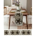 thumbnail image 6 of Hokiten Table Runners 70 Inches Long Dress Scarves, Texas Star Retro Farmhouse Coffee/Dining/Kitchen Table Decor, Holiday Table Runner, Modern Country Stars Abstract 13x70 Inch, 6 of 7