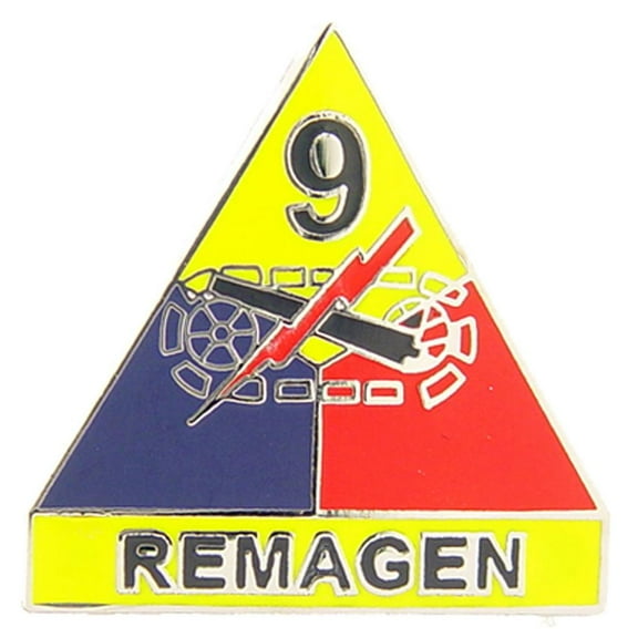 Eagle Emblems P15518 Pin - Army, 9th Armored Division - 1 in.