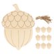 thumbnail image 1 of 10 adornos de madera en blanco para manualidades, recortes de madera sin terminar para Acción de Gracias, otoño, virutas de madera sin terminar, colgantes de madera con grafiti., 1 of 7