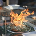 thumbnail image 5 of 7-Piece Wicker Patio Fire Pit Conversation Set with Ice Container and Gray Cushions, 5 of 10