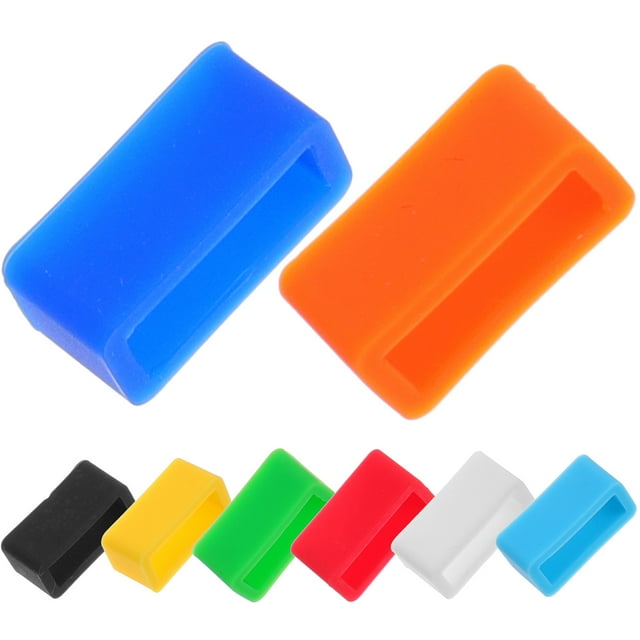 KAKOWELY Anti-fall Buckle Ring 8pcs Chic Silicon Watchband Ring Buckle Anti-fall Watchband Accessories Practical Watchband Ring Loop - 14mm0.63"X0.26"X0.2"
