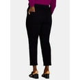 thumbnail image 3 of Terra & Sky Women's Plus High Rise Straight Leg Jeans with Comfort Waistband, 29” Inseam, Sizes 14W-34W, 3 of 5