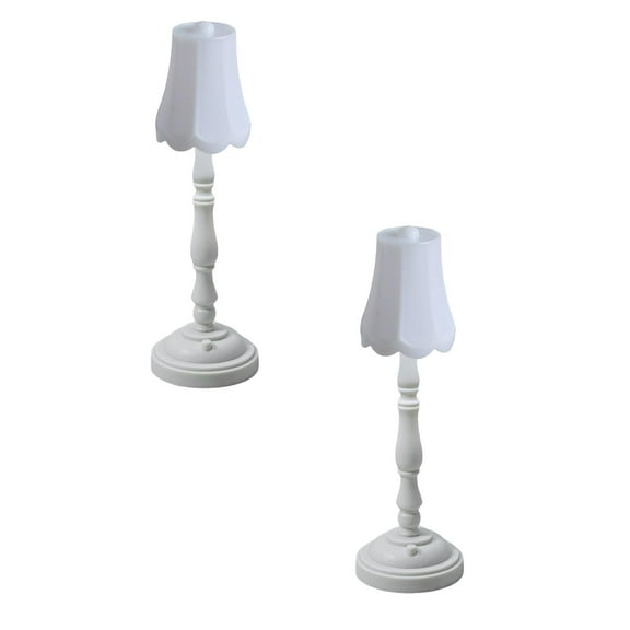 2Pack Doll Night Light Vintage Mini Desk Lamp Dollhouse Light Battery Operated Dollhouse Led Desk Lamp Table Lights Miniature Desk Lamp European Style Small Table Lamp Night Lights Home Decor