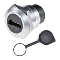 thumbnail image 2 of Bunblic HDMI Panel Mount Coupler Shielded Portable HDMI Round Pass through Connector Silver, 2 of 5