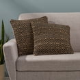 thumbnail image 2 of Noble House 18.00" x 18.00" Black, Brown, Multi-color Diamond Cotton Decorative Pillow Cover, ( Set of 2), 2 of 6