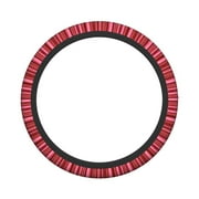 XMXY Car Steering Wheel Cover, Red Pink Stitches Heart Non-Slip Jeep Truck Universal Elastic Steering Wheel Protector 15 inch