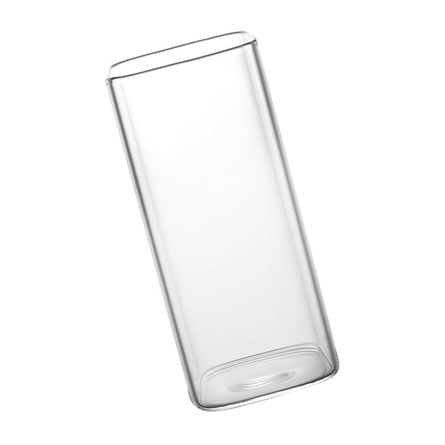 Vaso Highball Vaso de Vidrio Cuadrado Fino Vaso Highball Jugo Reutilizable Fiesta de Moda Cocina Té Cóctel Bebida Fría Caliente Vasos de Vidrio Altos 380ml