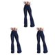 thumbnail image 5 of Guardurnaity Pantalones vaqueros de pierna ancha para mujer, pantalones largos de cintura alta, pantalones vaqueros informales elásticos de Type1 NO1, 5 of 6