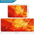thumbnail image 2 of 2 Pieces Kitchen Rugs, Abstract Anti Fatigue Non Slip Foam Cushioned Orange Yellow Painting Modern Comfort Indoor Floor Mat Runner Rug Set for Laundry Office Sink Bathroom (17"X48"+17"X24"), 2 of 6