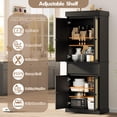 thumbnail image 6 of Danolapsi Kitchen Pantry Cabinet with Rattan Doors,Tall Storage Cabinet Pantry Cabinet with Adjustable Shelves,Freestanding Cupboard with Drawer for Bathroom,Dining Room,Living Room, 6 of 8
