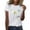 White, variant on Flowers Shirts Short Sleeve T-Shirts for Women Trendy Lightweight Soft Casual Crewneck Tees Spring Summer Tops Clothes 2025