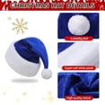 thumbnail image 3 of Unisex Adults Kids Velvet Comfort Santa Hat for Christmas New Year Festive Holiday Party Supplies, 3 of 6
