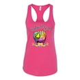 thumbnail image 2 of Wild Bobby, Colorful Softball Girl, Sports, Women Racerback Tank Top, Raspberry, Medium, 2 of 5