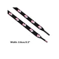 thumbnail image 3 of INSPIRE CHIC Flat Shoestrings Heart Printed Shoe Lace for Sneakers 1 Pair Black Pink Purple 160cm/63", 3 of 5