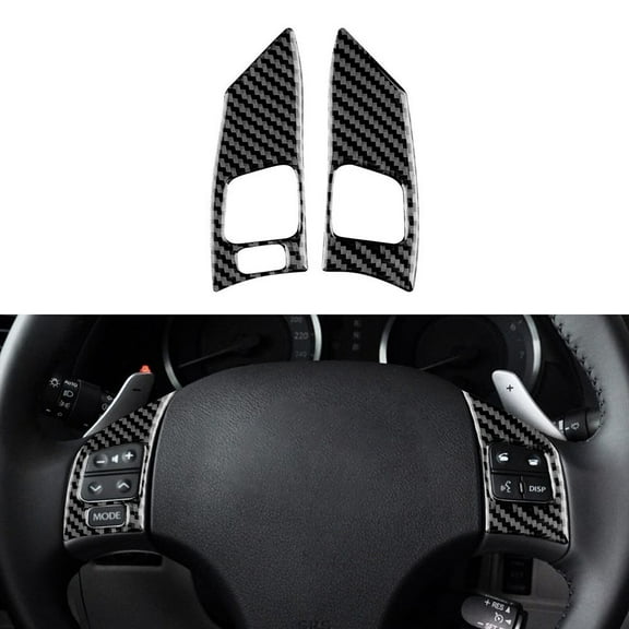 Mduoduo Car REAL CARBON FIBER Steering Wheel Button Cover Decals Interior Decoration Accessories For LEXUS IS250 300 350 2006-2012 Car Accessories
