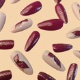 thumbnail image 2 of HLONK 24Pcs Gel Press on Nails  Gel French Long Fake Nails  Press on Tips With Glue  Rhinstone with Butterfly  NO.13, 2 of 8