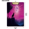 thumbnail image 2 of Acrylic Clipboards with Low Profile Clip, A4 Standard Size 9" x 12.5" File Holder for Writing Drawing, Clip Boards for Doctors Offices, Lonely Wolf Howling Gifts, 2 of 7