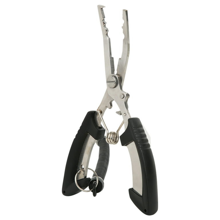 Aluminium Alloy Fishing Lure Pliers with Rubber Non-slip Handle Lanyard  Tackle 