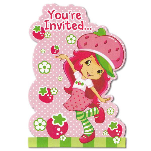 strawberry shortcake baby shower invitations