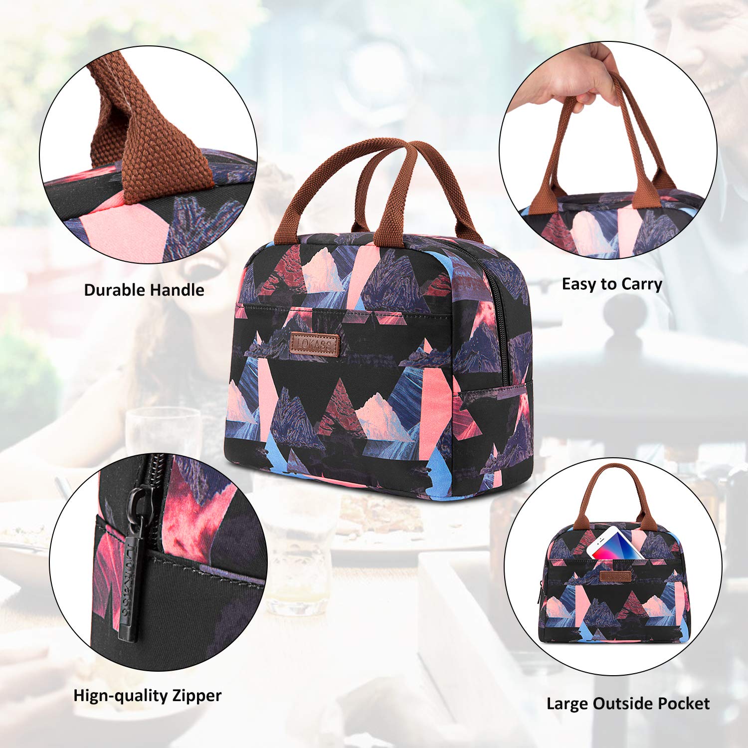 Buy Tophie Lunch Bag Insulated Lunch Box Cooler Bag Water-resistant Thermal Lunch  Bag for Women and Girls with Shoulder Strap Soft PU Leather Lunch Tote Bag  for Work/School/Picnic (Black) Online at desertcartINDIA