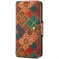 thumbnail image 3 of for iPhone 14ProMax Cork Wood Phone Case Wallet, Retro Floral Folio Flip Book Cover Magneitc Closure, ID Credit Card Holder Coin Cash Slot, Kickstand Support (Bohemian Totem Print), 3 of 6