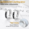thumbnail image 5 of PROSTEEL Small Hoop Earrings for Daughter 925 Sterling Silver Black Cubic Zirconia Womens Earring for Birthday Christmas Mother's Day Gift for Mom, 5 of 8