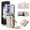 Beige, variant on Wallet Function Case for Samsung Galaxy Z Flip 7 with Shoulder Strap, Elegant Card Holder Ring Stand Flip Zipper PU Leather Card Slots Phone Case Cover Women Girls for Galaxy Z Flip 7, Beige