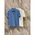 thumbnail image 2 of Nueva camiseta de verano con solapa de negocios con control de acceso de un solo botón para hombres, polo casual simple de manga corta LP, 2 of 5