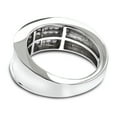 thumbnail image 2 of 14K Mens Natural 1 Ctw Sparking Diamonds Band Princess Cut Ring (White Gold Size 8.5), 2 of 3