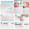 thumbnail image 3 of No Hook Shower Curtain with Built-in Rings - Tropical Coastal Washable Waterproof Fabric Bathroom Curtains for Hotel,Rentals, 72 X 72 Inch Long , Summer Shell Starfish Blue Green Pink, 3 of 9