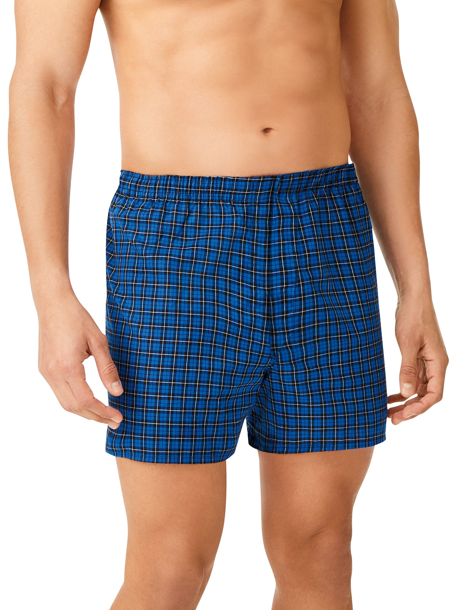 6 Pack Mens Premium Boxers 100% Cotton Underwear Trunk Plaid Shorts Size S~3XL 