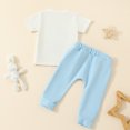 thumbnail image 4 of WEAIXIMIUNG 4T Boys Sweater Set Toddler Boys Easter Short Sleeve Cartoon Rabbit Prints Tops Pants 2Pcs Outfits Clothes Set, 4 of 6