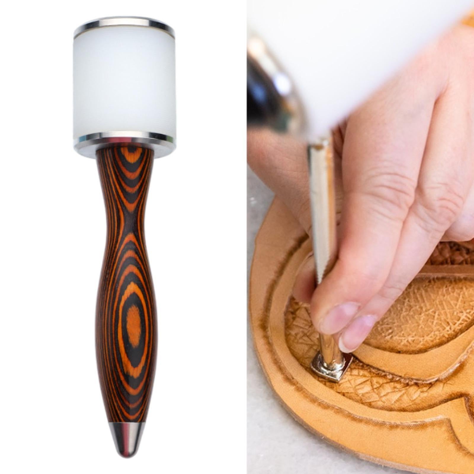 Tachiuwa Leather Carving Hammer Leathercraft Mallet for Handmade Leatherwork Supplies Black