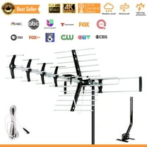 Five Star Ultra HD Outdoor TV Antenna – 200-Mile Range, 4K/8K Ready, NEXTGEN TV (ATSC 3.0) Compatible, Smart Chip Technology, Weatherproof with Mounting Pole & 40ft Coax Cable