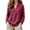 Brick Red, variant on Long Sleeve Cotton Linen Shirts for Women Skin-Friendly Tops Flowy Shirts Spring Shirt Comfy Summer 2026 Trendy Lightweight Plain Blouses Lounge Soft Breathable Henley Neck Black S