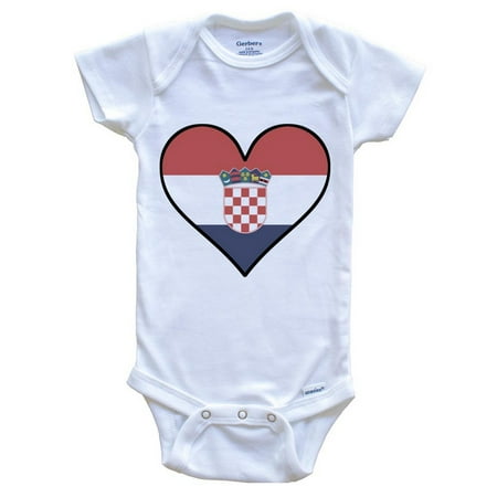 

Croatian Flag Baby Bodysuit - Cute Croatian Flag Heart - Croatia Baby Bodysuit 0-3 Months White