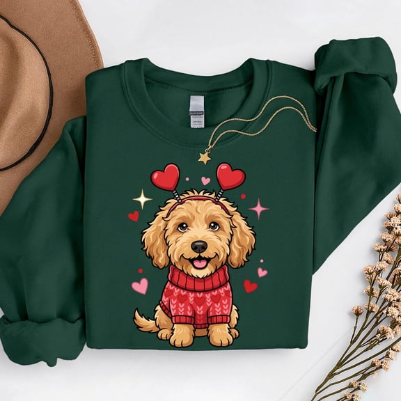 Goldendoodle Valentines Shirt – T-Shirt, Hoodie & Sweatshirt – Dog Lover Gift – Valentine's Day Outfit