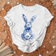 thumbnail image 3 of Camiseta de Cuello Redondo de Manga Corta de la Mujer, Top de Moda para Invierno Y Primavera Impresa de Navidad Casual 3/4, 3 of 7