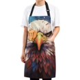 thumbnail image 2 of JSTEL American Flag Eagle Portrait Apron with 2 Pockets for Women Men Adjustable Garden Bib, 2 of 5